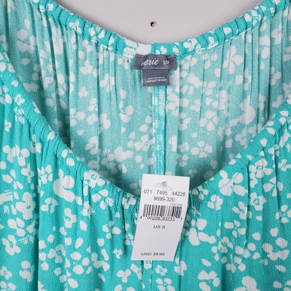 Aerie Sea Foam Blue Print Romper Small BNWT - Picture 5 of 10